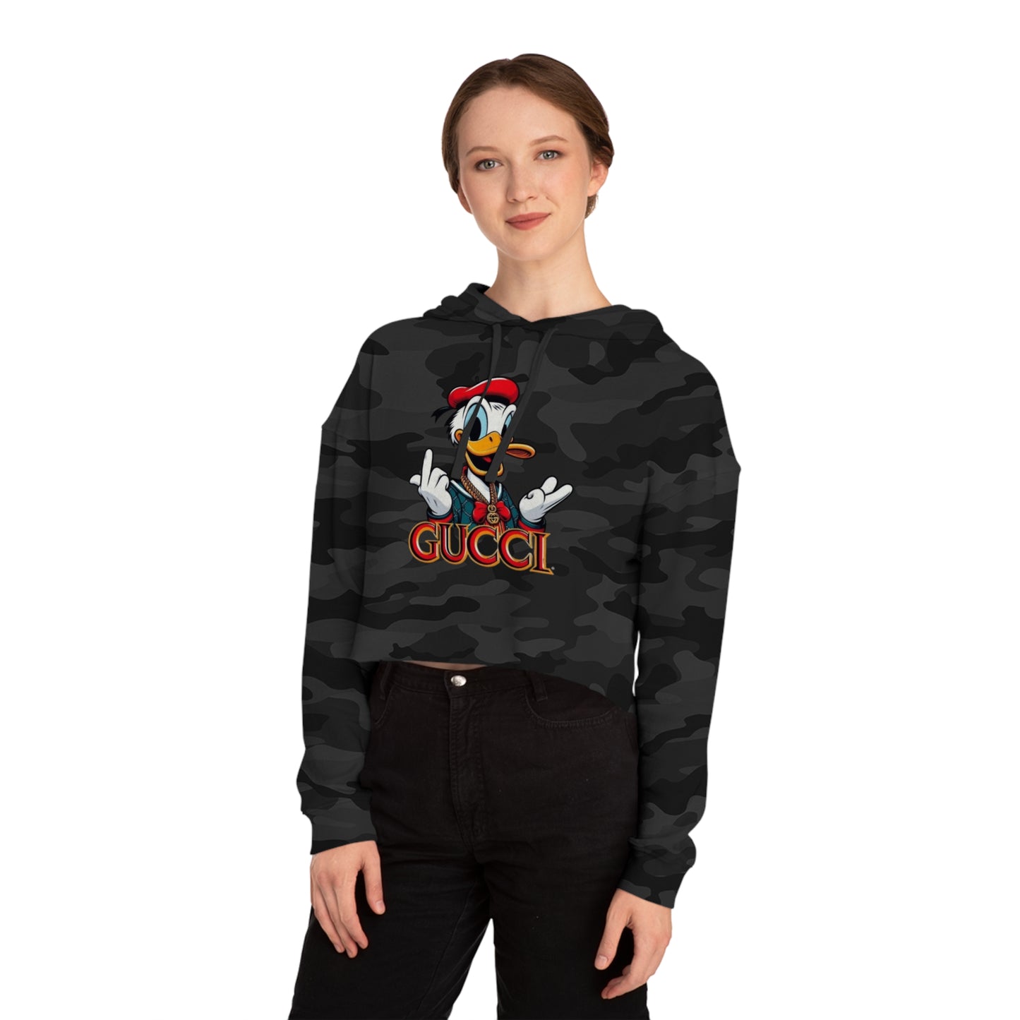 Gucci Donald Duck Cropped Hoodie