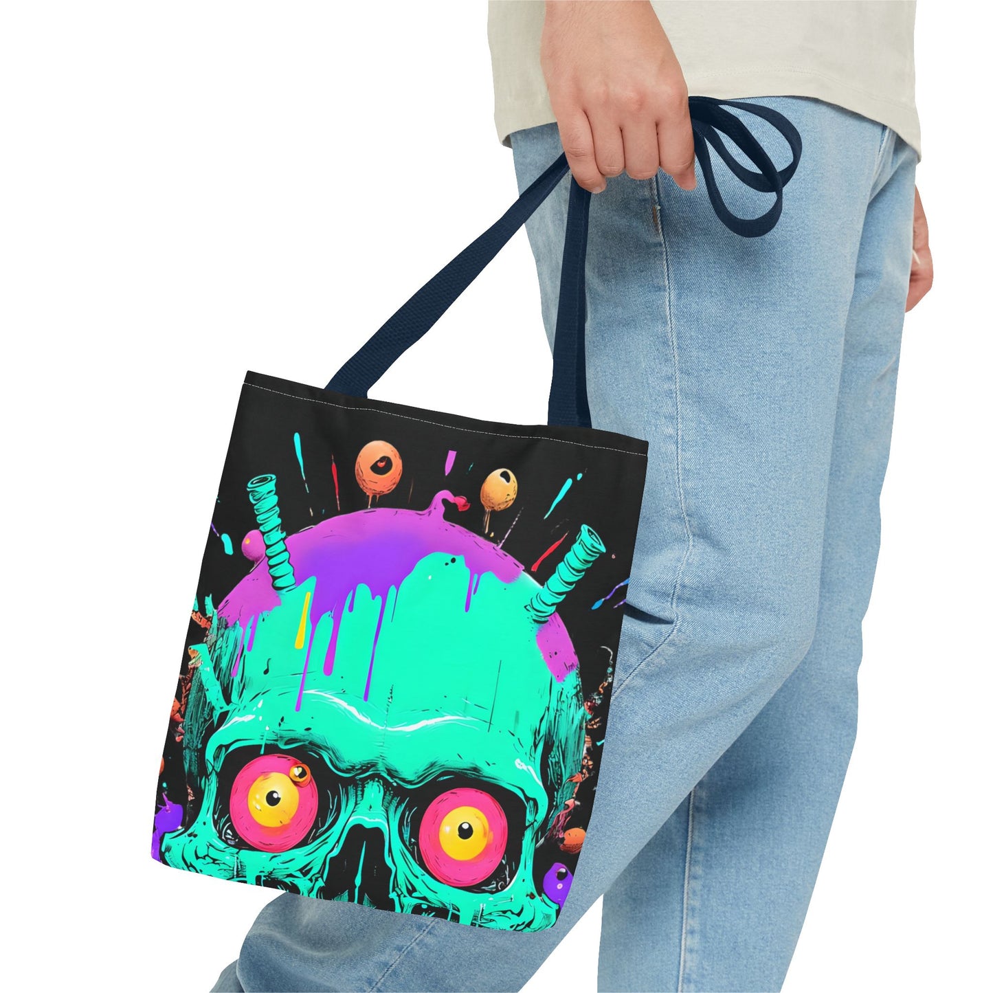 Colorful Monster Tote Bag - Paranormal Enthusiasts Gift