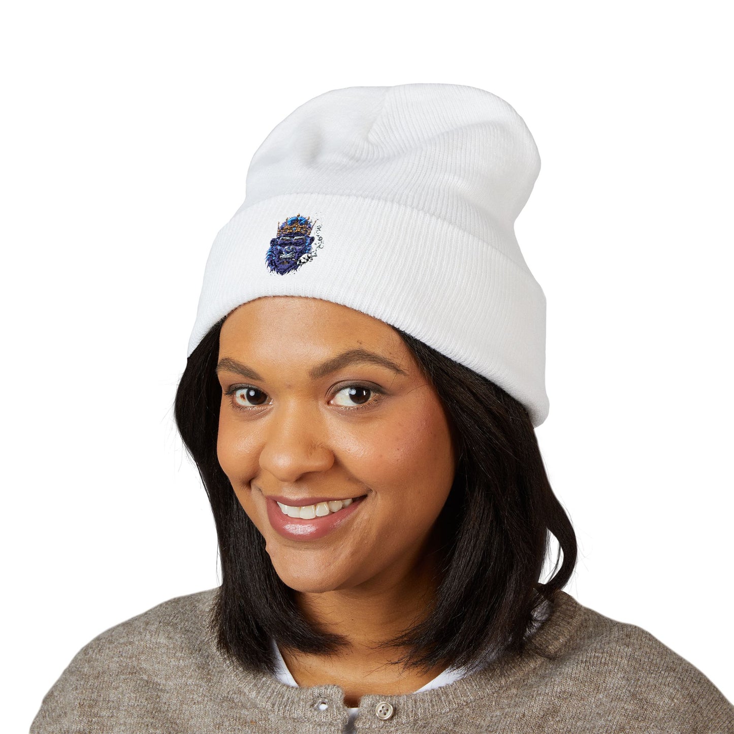 Embroidered Classic Cuffed Beanie - Stylish Winter Hat for All Occasions