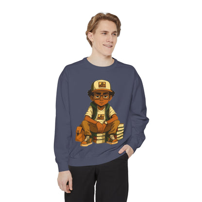 Cool Kid Unisex Garment-Dyed Sweatshirt - Trendy Streetwear for Students