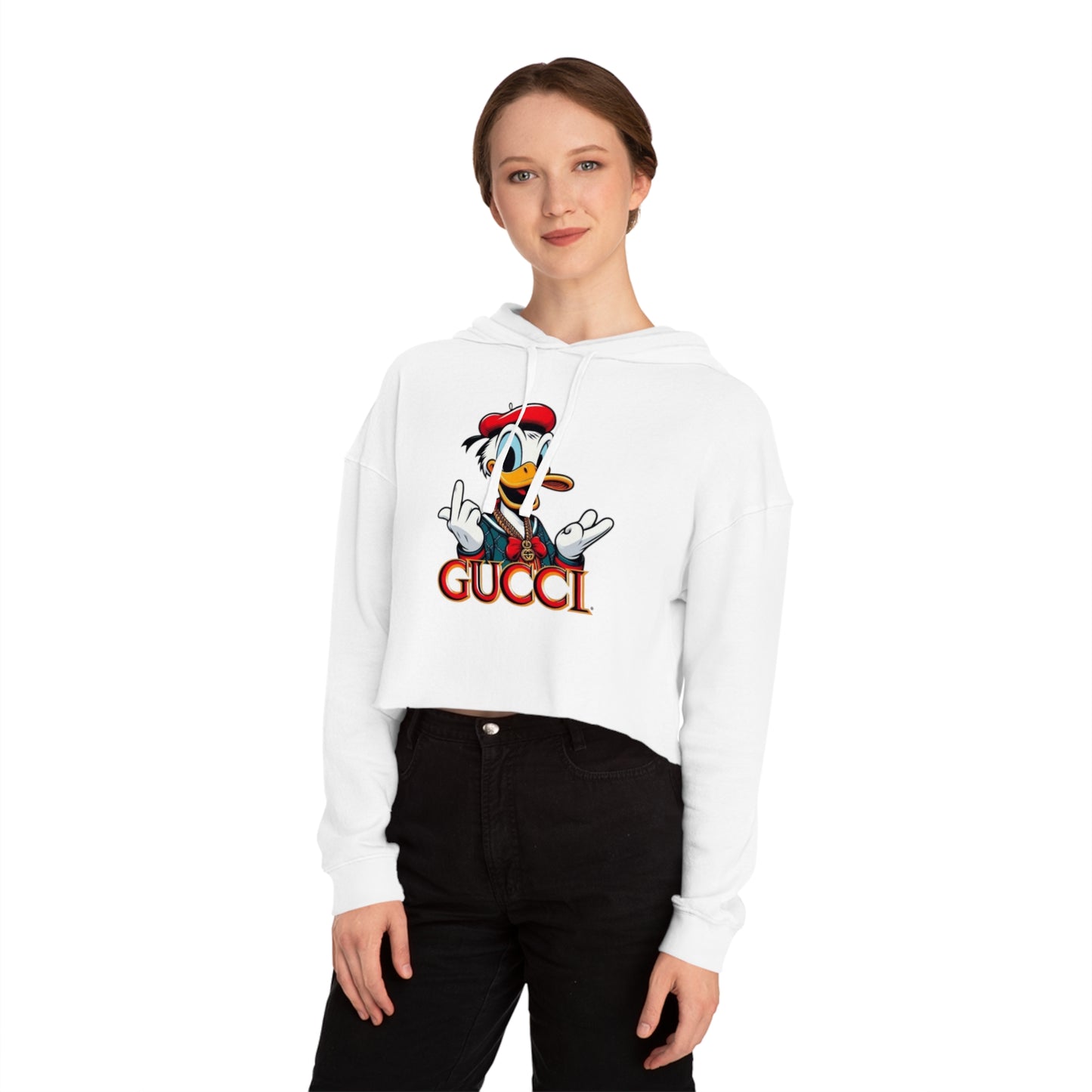 Gucci Donald Duck Cropped Hoodie