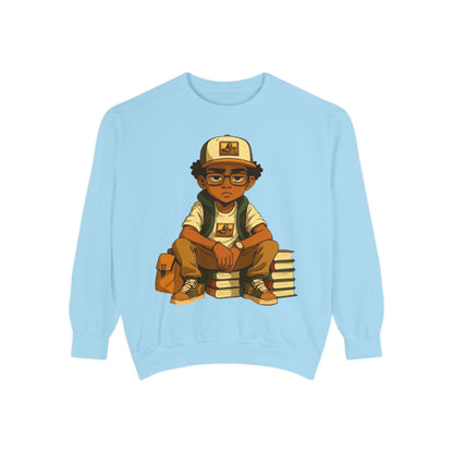 Cool Kid Unisex Garment-Dyed Sweatshirt - Trendy Streetwear for Students