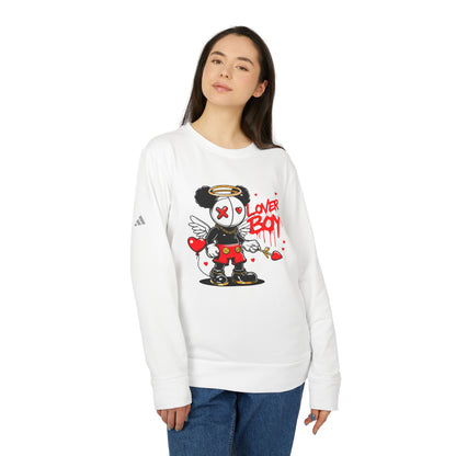 Adidas Lover Boy Unisex Fleece Crewneck Sweatshirt - Casual Streetwear for Everyday Comfort