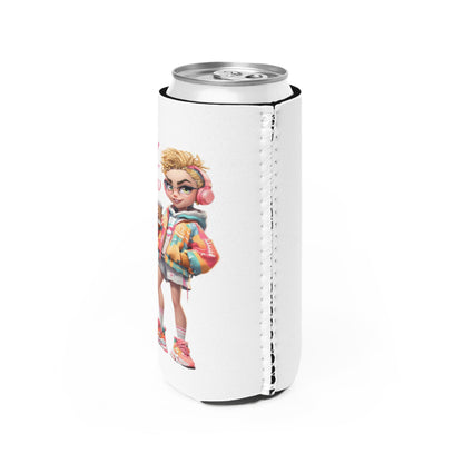 Stylish Slim Can Cooler - "Find Your Flow" Design