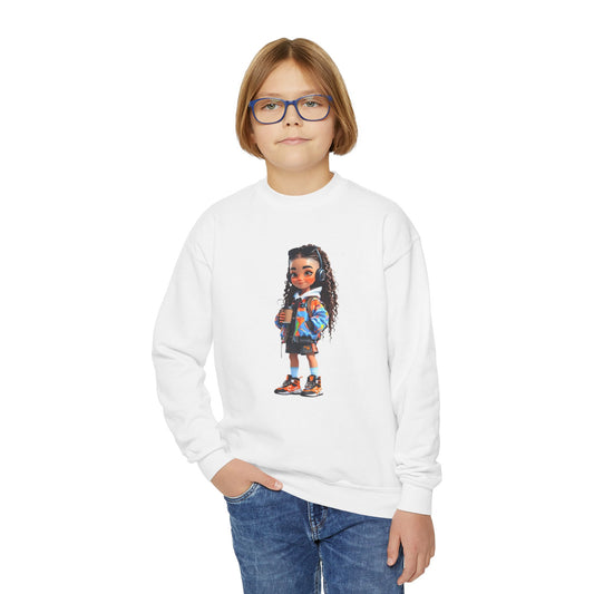 Stylish Kids Crewneck Sweatshirt with Trendy Graphic Design