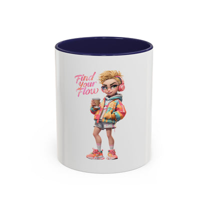 Find Your Flow Accent Coffee Mug - Cool & Stylish Drinkware for Creatives