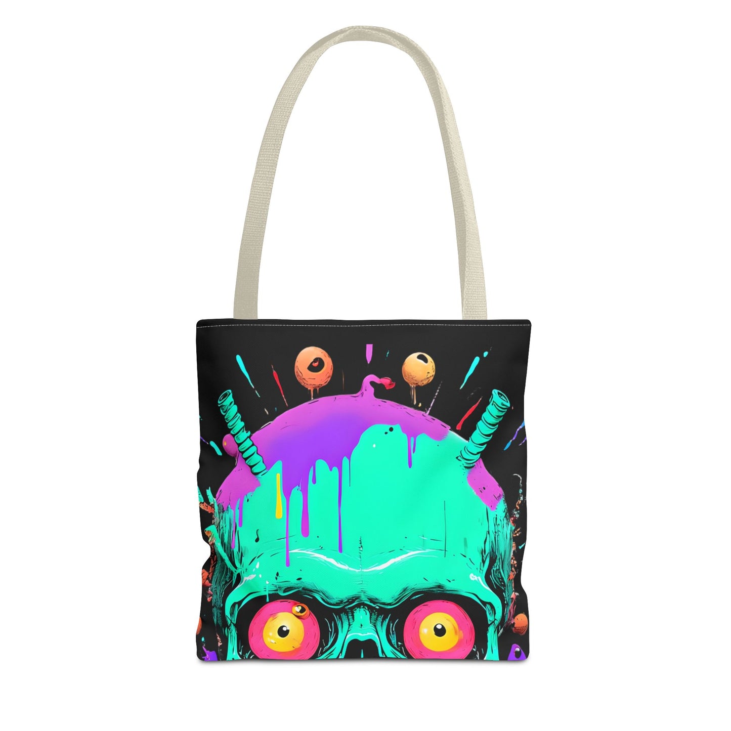 Colorful Monster Tote Bag - Paranormal Enthusiasts Gift