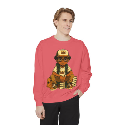 Cool Kid Unisex Garment-Dyed Sweatshirt - Trendy Streetwear for Students