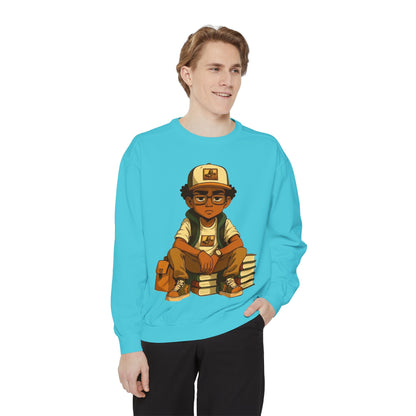Cool Kid Unisex Garment-Dyed Sweatshirt - Trendy Streetwear for Students