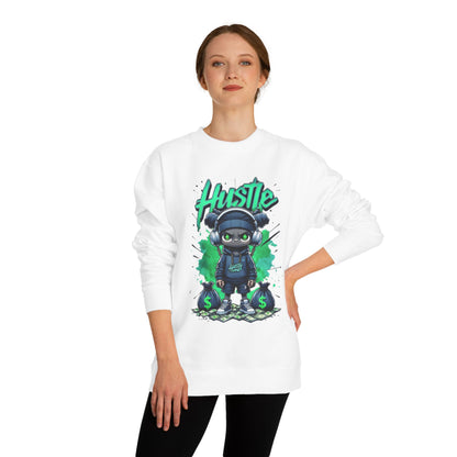 Hustle Graphic Unisex Crew Neck Sweatshirt - Motivational Streetwear