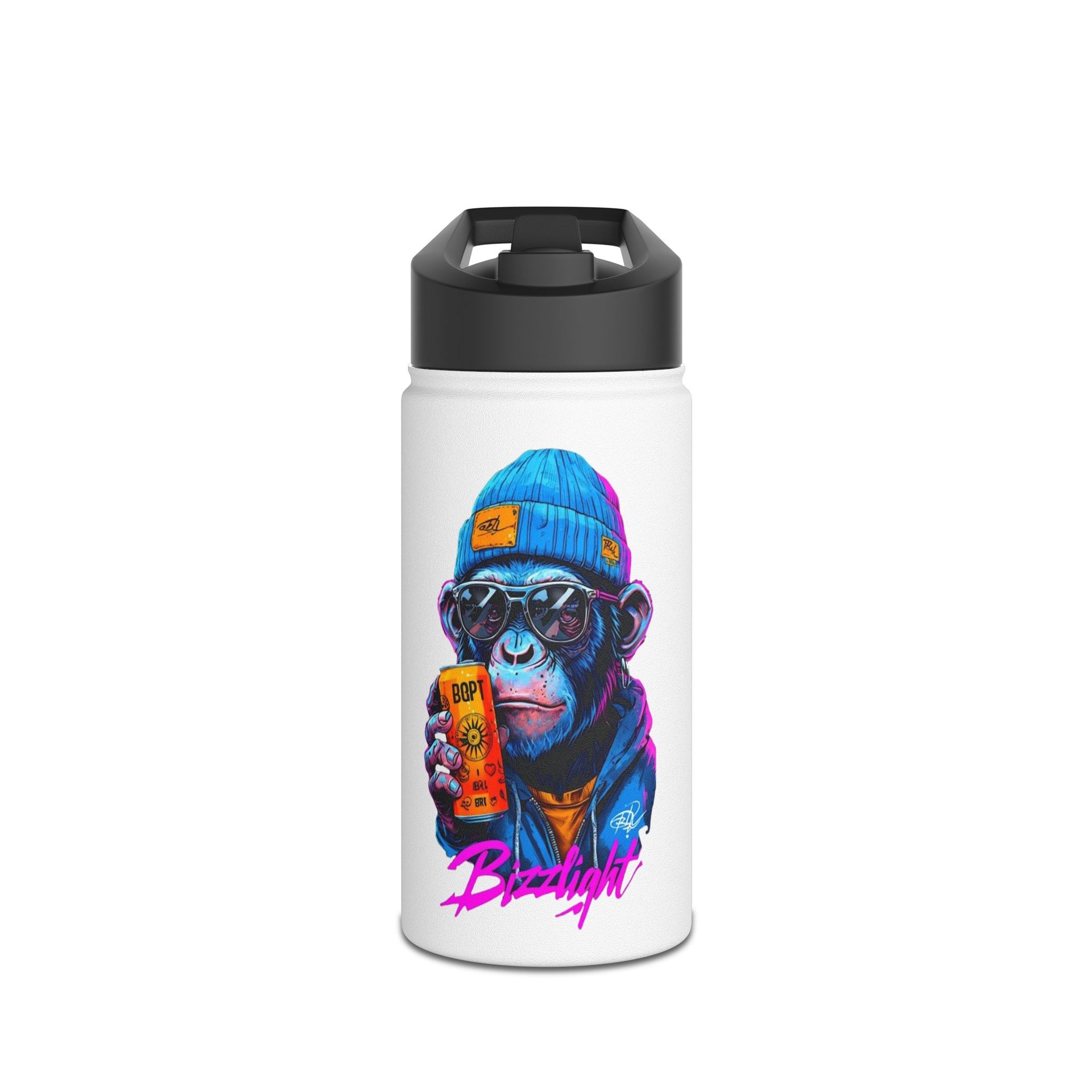 Stainless Steel Water Bottle - Stylish Monkey Art Fun Drinkware for Adventure Lovers