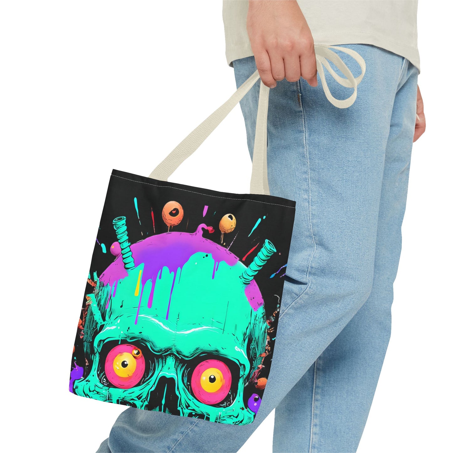 Colorful Monster Tote Bag - Paranormal Enthusiasts Gift