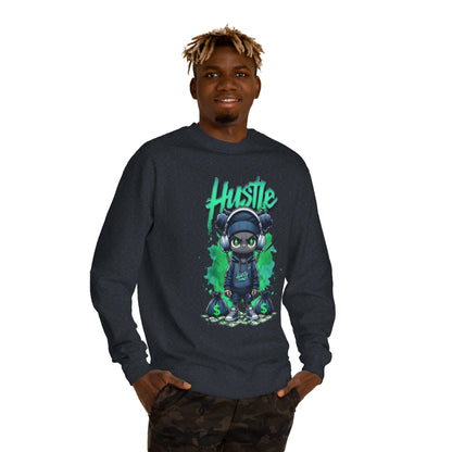 Hustle Graphic Unisex Crew Neck Sweatshirt - Motivational Streetwear