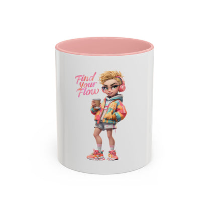 Find Your Flow Accent Coffee Mug - Cool & Stylish Drinkware for Creatives