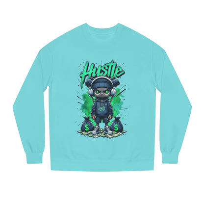 Hustle Graphic Unisex Crew Neck Sweatshirt - Motivational Streetwear