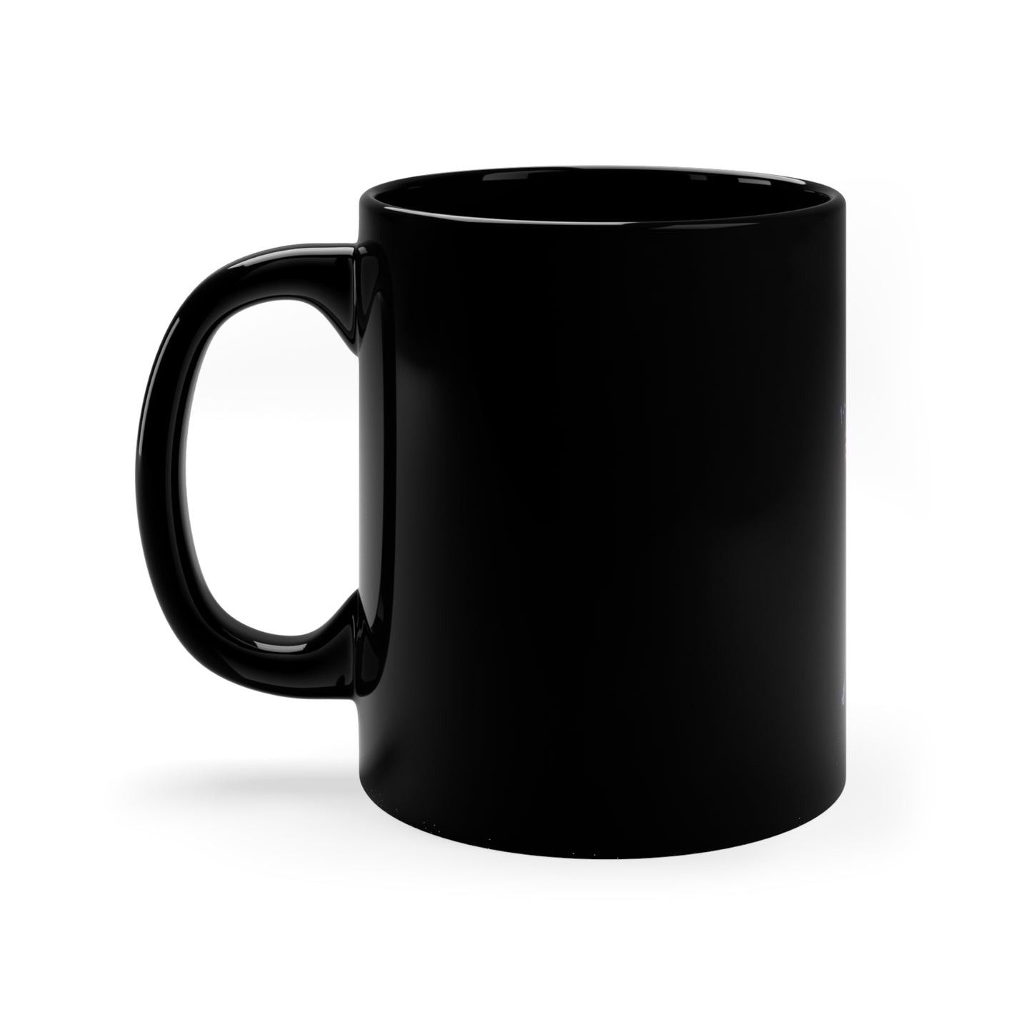 Trendy Black Coffee Mug with Cool Character Design - 11oz