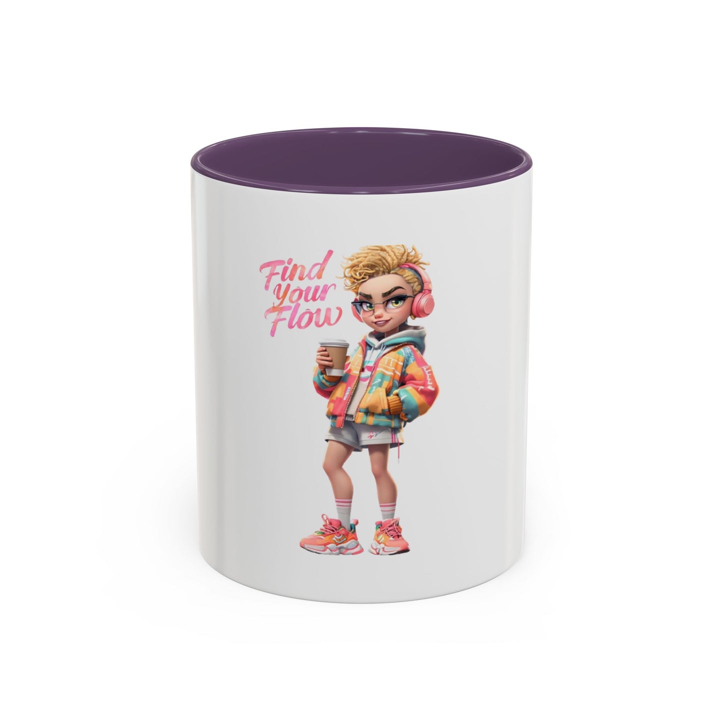 Find Your Flow Accent Coffee Mug - Cool & Stylish Drinkware for Creatives