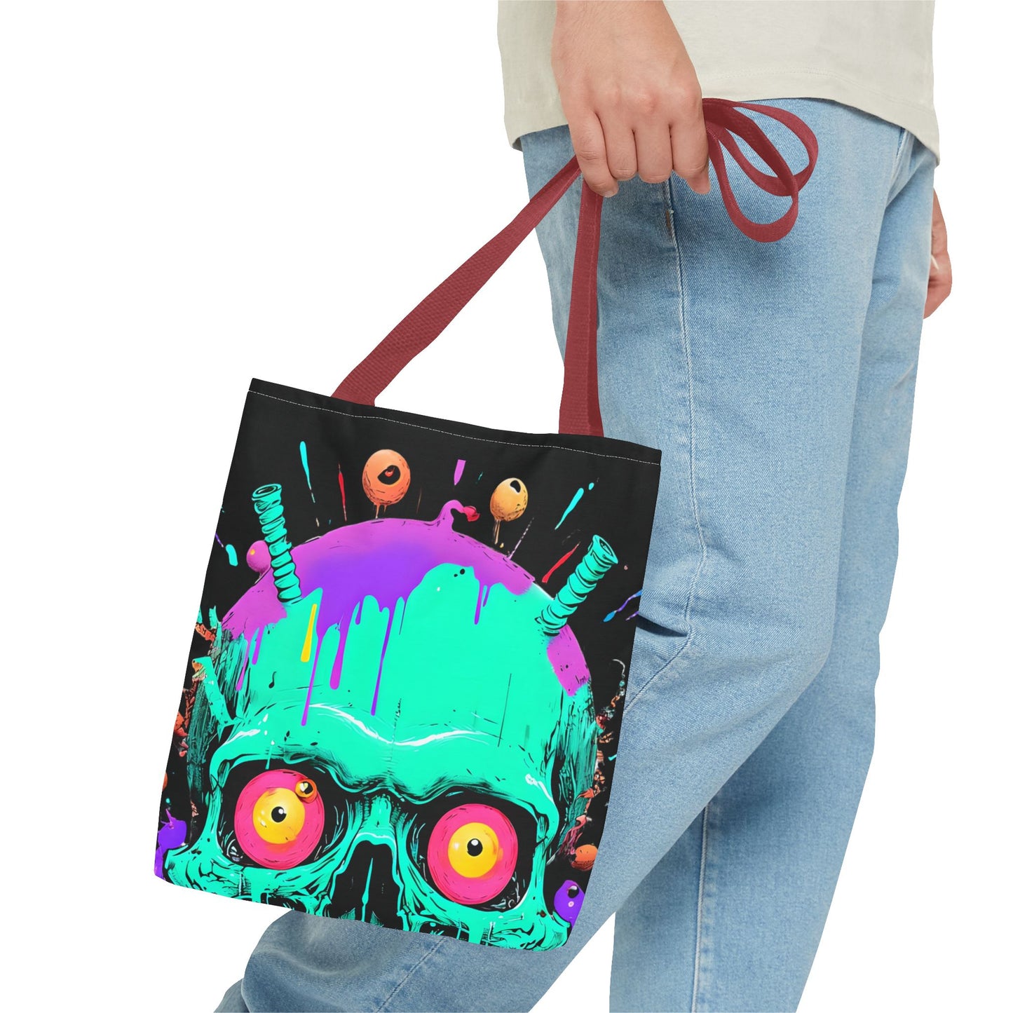 Colorful Monster Tote Bag - Paranormal Enthusiasts Gift