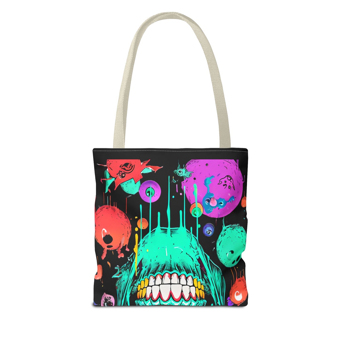 Colorful Monster Tote Bag - Paranormal Enthusiasts Gift