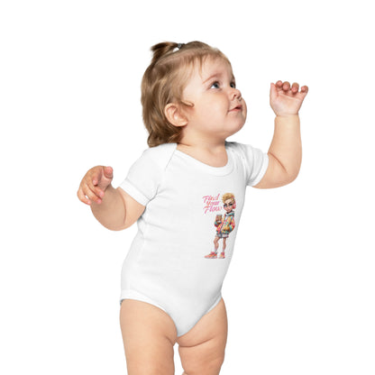 Find Your Flow Combed Cotton Baby Bodysuit - Cute & Comfy Infant Outfit
