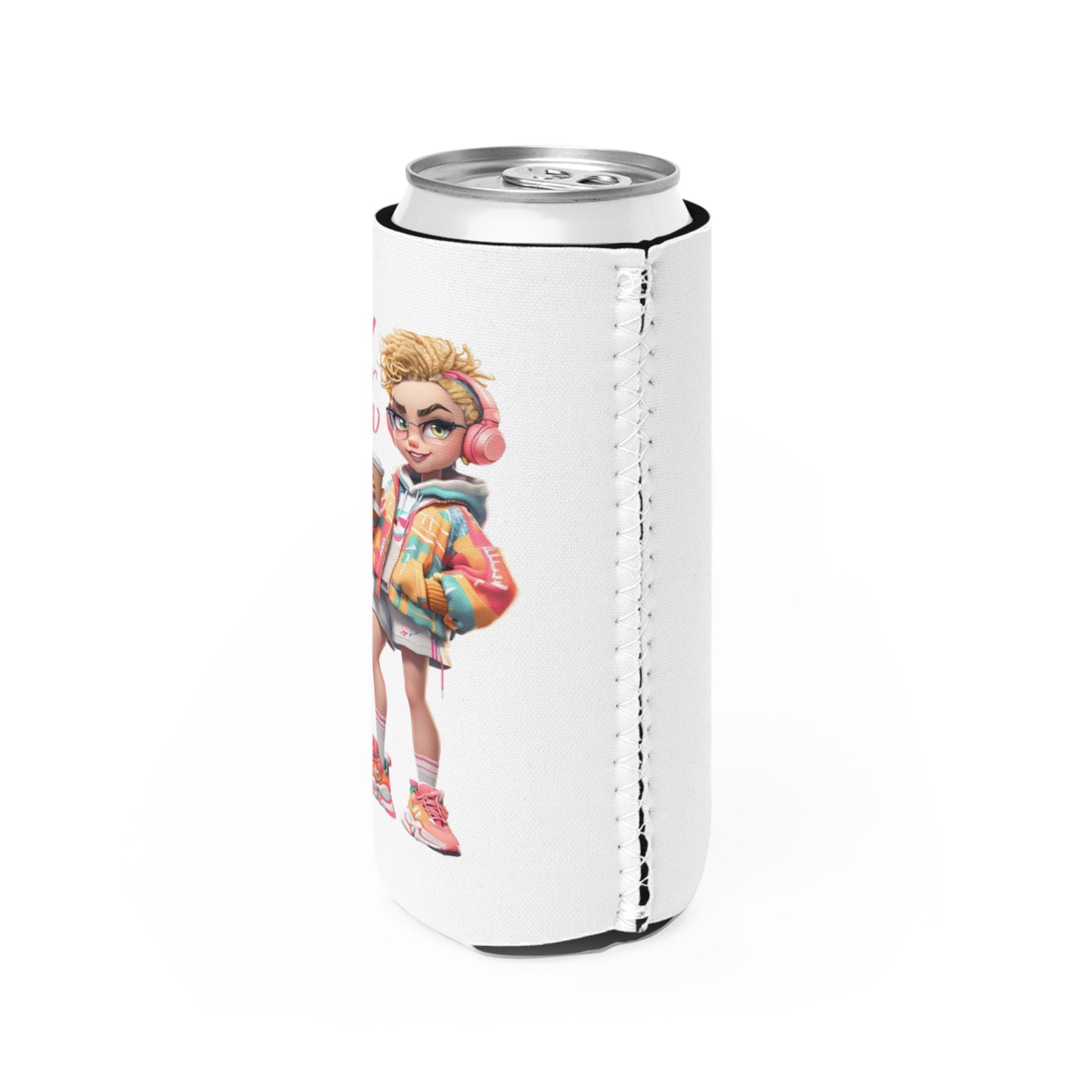 Stylish Slim Can Cooler - "Find Your Flow" Design