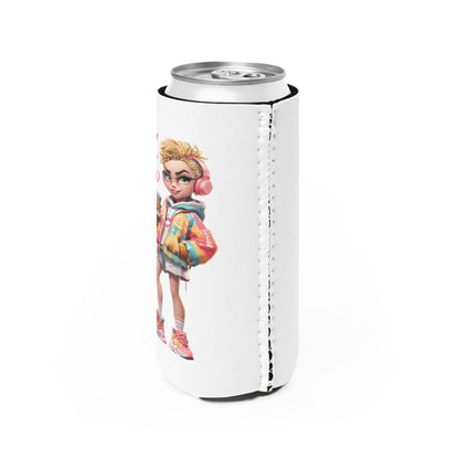 Stylish Slim Can Cooler - "Find Your Flow" Design