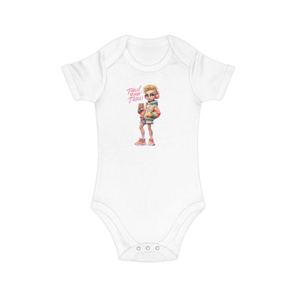 Find Your Flow Combed Cotton Baby Bodysuit - Cute & Comfy Infant Outfit