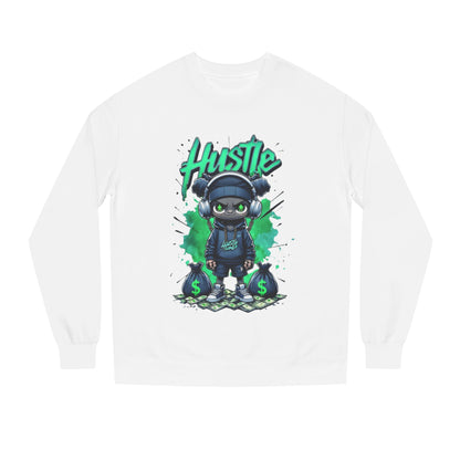 Hustle Graphic Unisex Crew Neck Sweatshirt - Motivational Streetwear