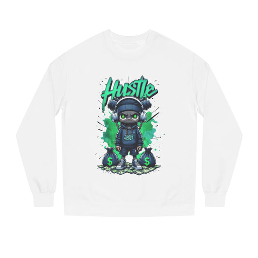 Hustle Graphic Unisex Crew Neck Sweatshirt - Motivational Streetwear