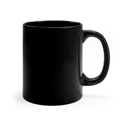 Trendy Black Coffee Mug with Cool Character Design - 11oz