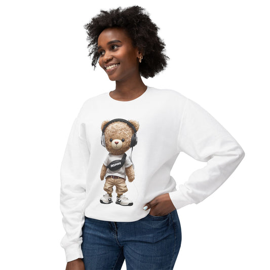 Inspire Bear Unisex Lightweight Crewneck Sweatshirt