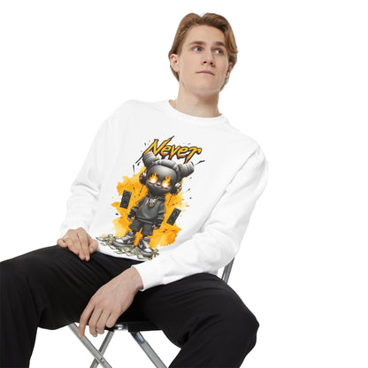 Never Give Up Graphic Sweatshirt for Creative Souls