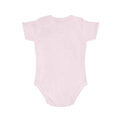 Cute Money Kiss Short Sleeve Baby Bodysuit – Trendy Baby Outfit for Fashionable Infants