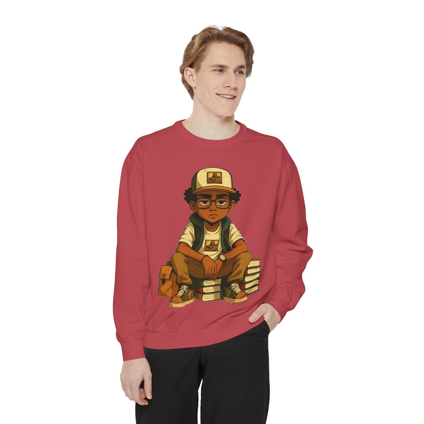 Cool Kid Unisex Garment-Dyed Sweatshirt - Trendy Streetwear for Students