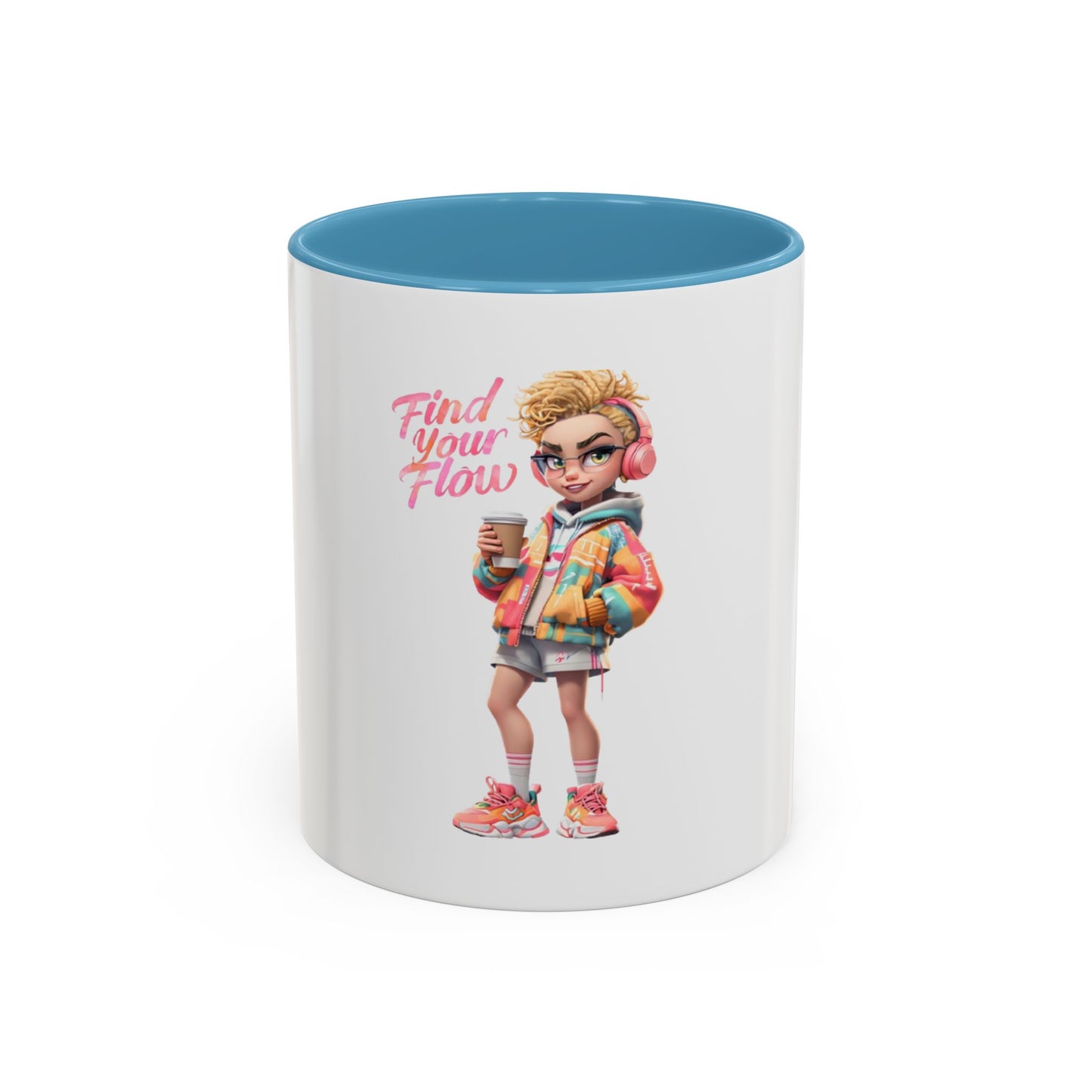 Find Your Flow Accent Coffee Mug - Cool & Stylish Drinkware for Creatives