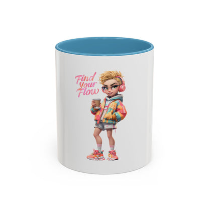Find Your Flow Accent Coffee Mug - Cool & Stylish Drinkware for Creatives