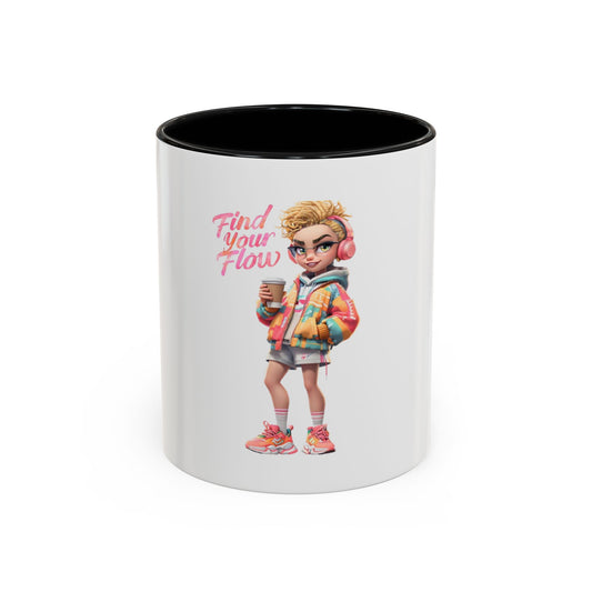 Find Your Flow Accent Coffee Mug - Cool & Stylish Drinkware for Creatives