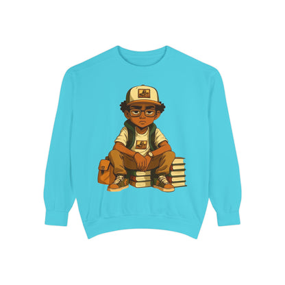Cool Kid Unisex Garment-Dyed Sweatshirt - Trendy Streetwear for Students