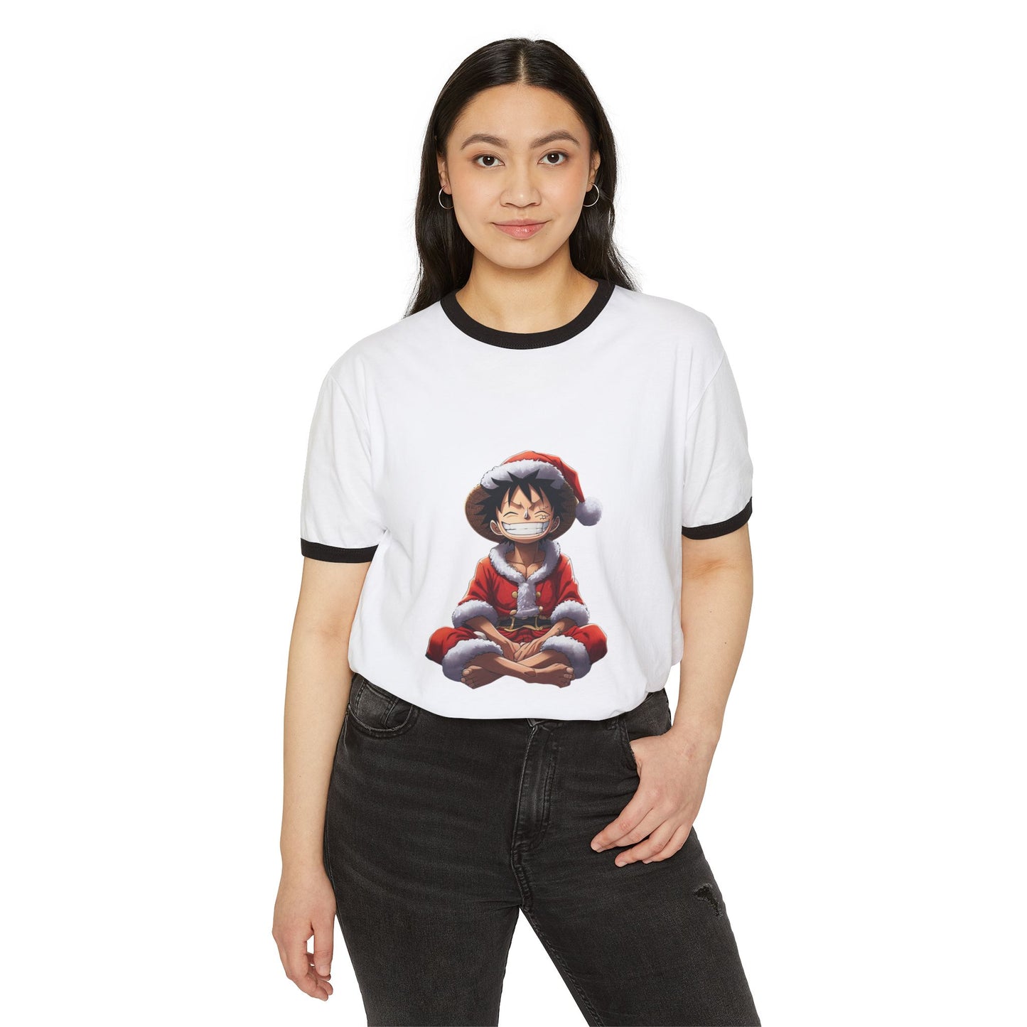 Santa-Inspired Ringer T-Shirt