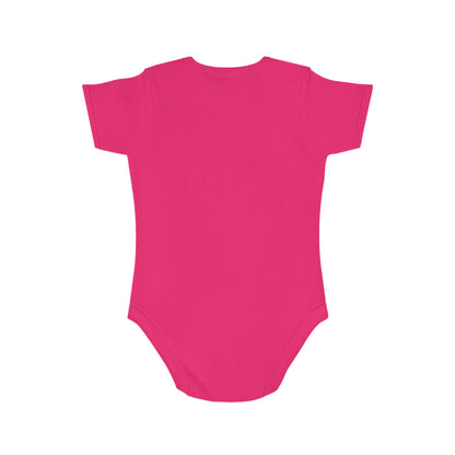Cute Money Kiss Short Sleeve Baby Bodysuit – Trendy Baby Outfit for Fashionable Infants