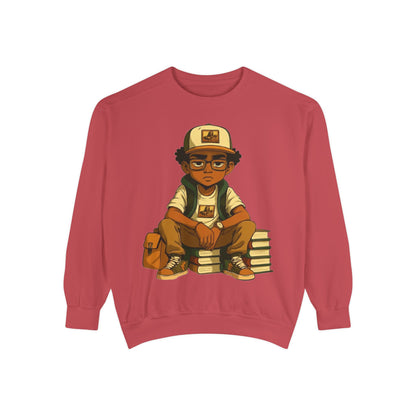 Cool Kid Unisex Garment-Dyed Sweatshirt - Trendy Streetwear for Students
