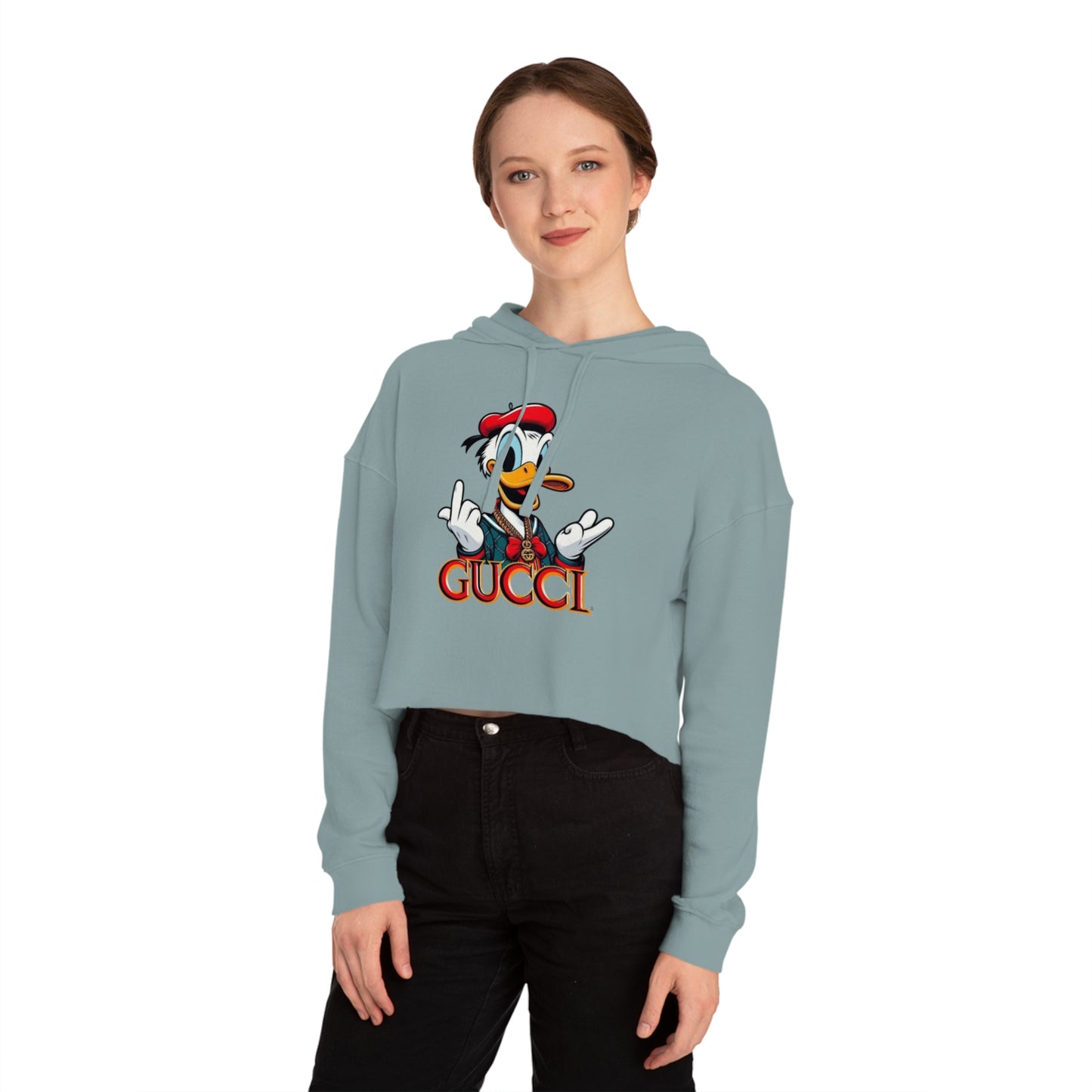 Gucci Donald Duck Cropped Hoodie