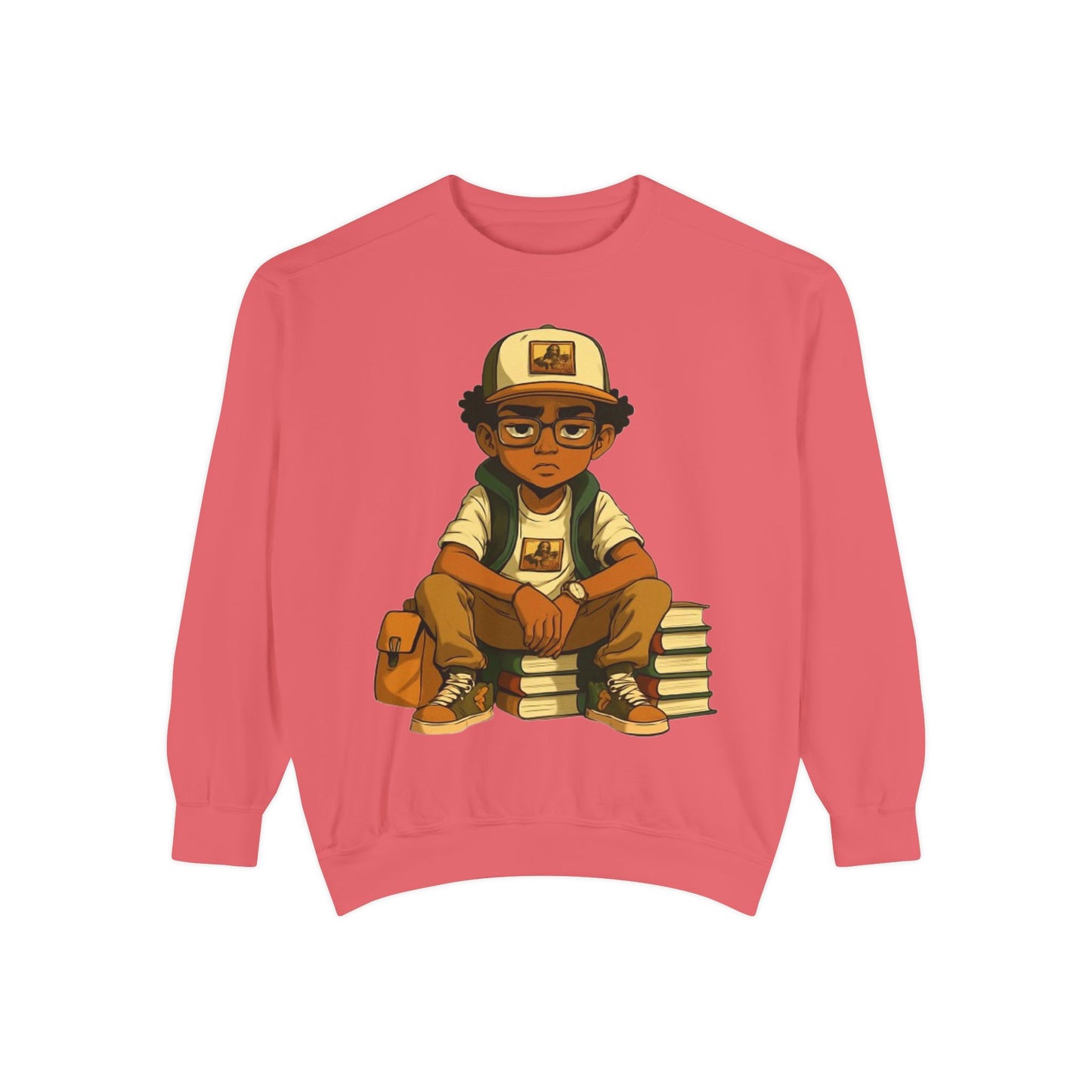 Cool Kid Unisex Garment-Dyed Sweatshirt - Trendy Streetwear for Students