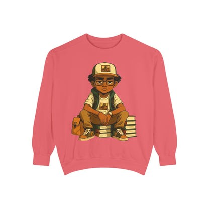 Cool Kid Unisex Garment-Dyed Sweatshirt - Trendy Streetwear for Students