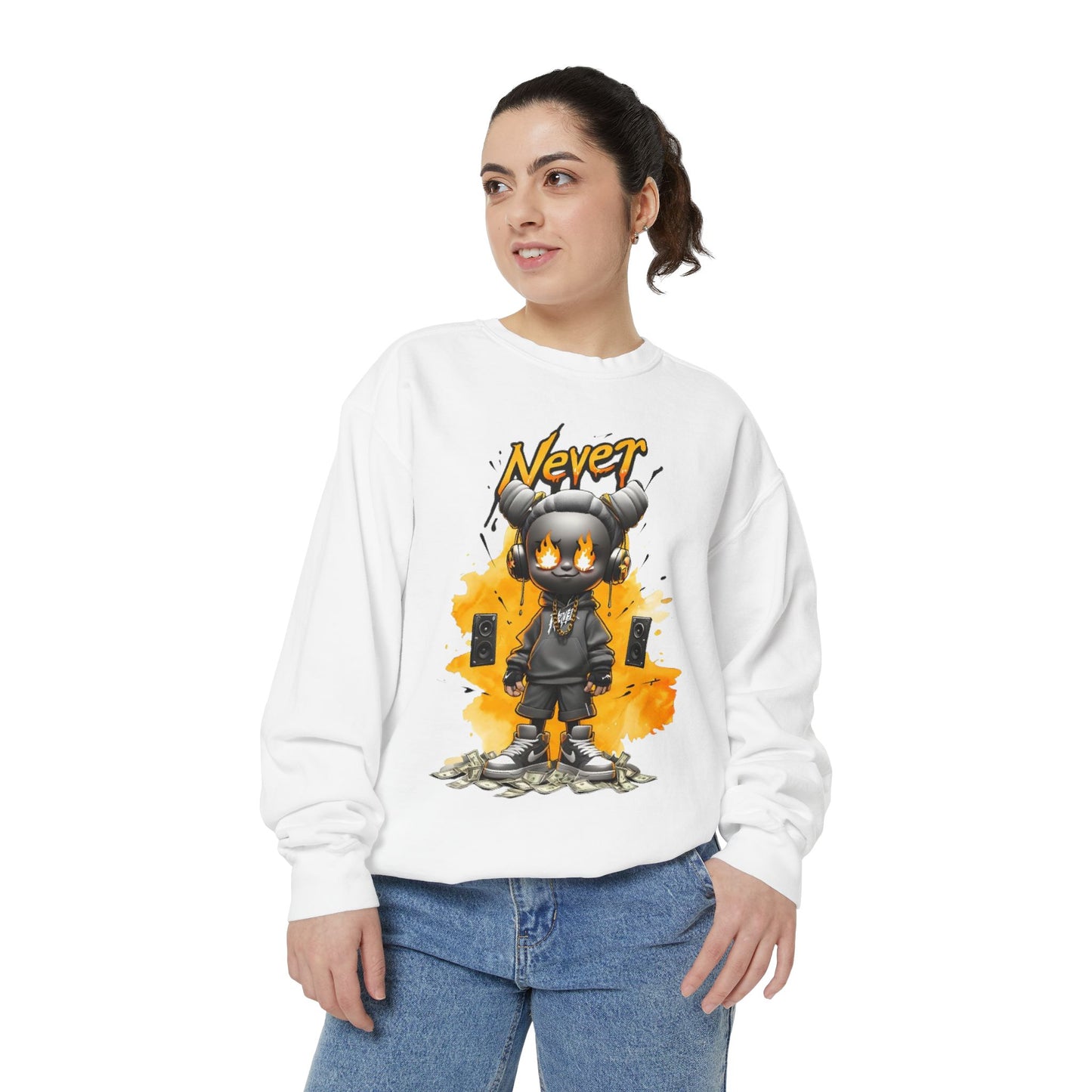 Never Give Up Graphic Sweatshirt for Creative Souls