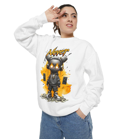 Never Give Up Graphic Sweatshirt for Creative Souls