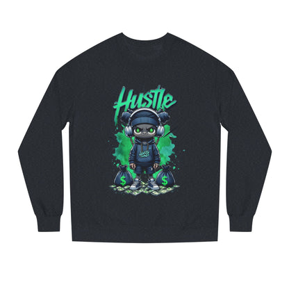 Hustle Graphic Unisex Crew Neck Sweatshirt - Motivational Streetwear
