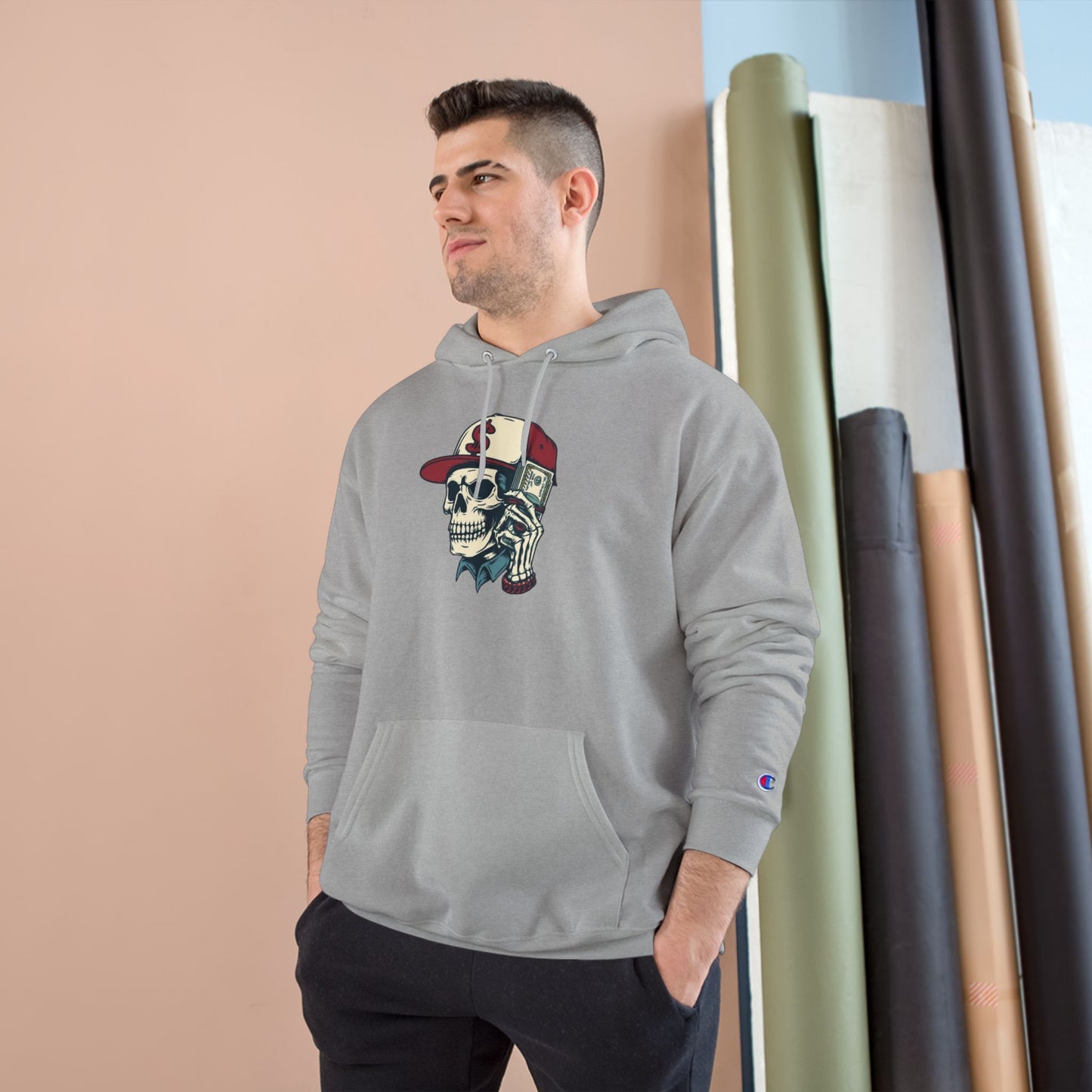 Skull Graphic Champion Hoodie - Hipster Streetwear Sweatshirt