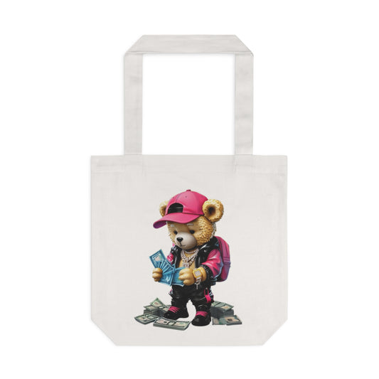 Stylish Bear Cotton Tote Bag