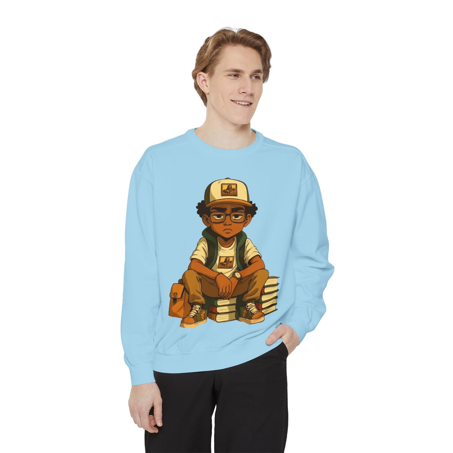 Cool Kid Unisex Garment-Dyed Sweatshirt - Trendy Streetwear for Students